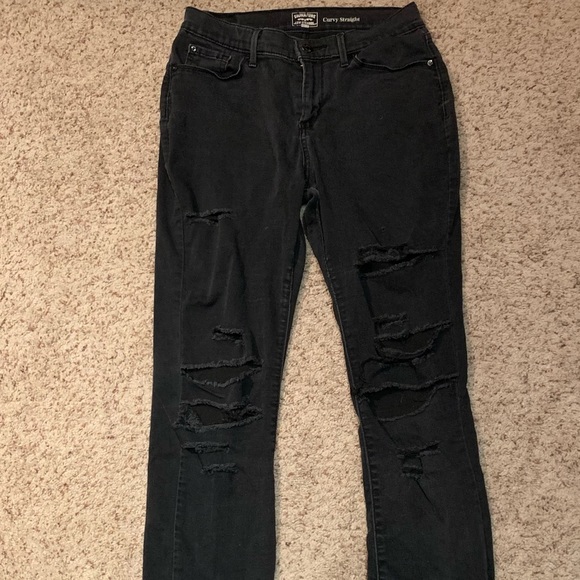 Levi Curvy Straight Ripped Jeans - Picture 1 of 7
